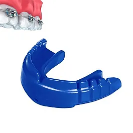 Капа OPRO Snap-Fit FOR BRACES Electric Blue+Strap