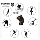 Эластический наколенник Power System Knee Support Evo PS-6021 XL Black/Orange фото товару