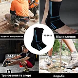 Эластический Голеностоп Power System Ankle Support Evo PS-6022 XL Black/Blue фото товару