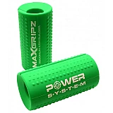 Расширители грифа Power System Max Gripz PS-4056 M 10*5 см Green (расширитель хвата) 2шт. фото товара
