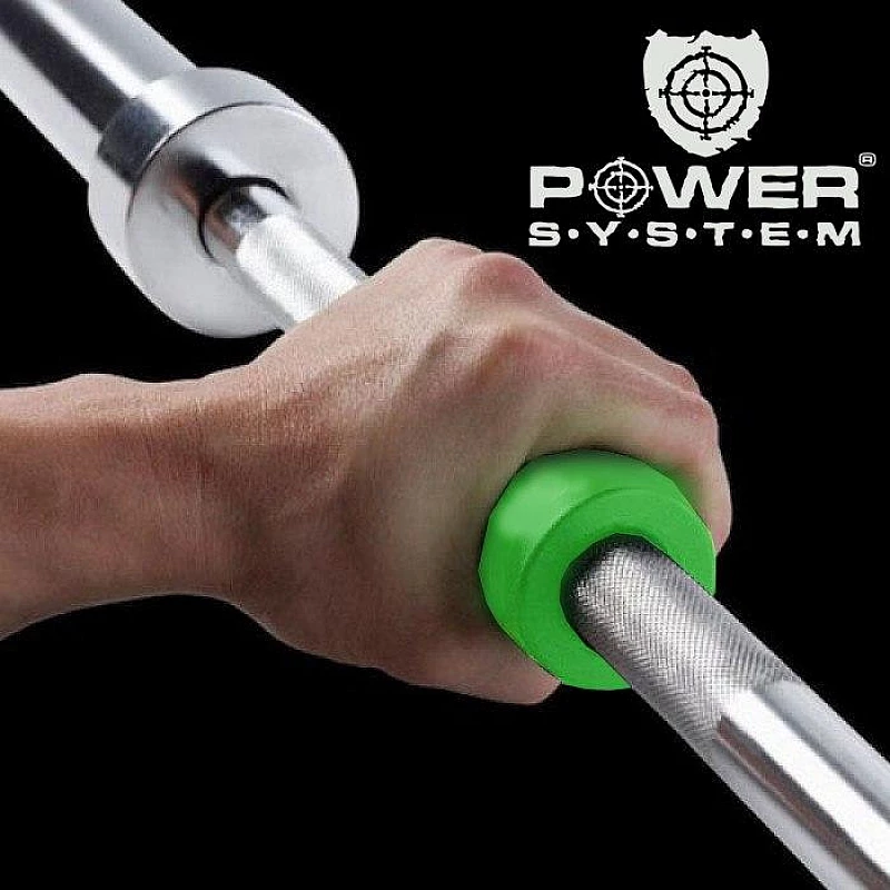 Расширители грифа Power System Max Gripz PS-4056 M 10*5 см Green (расширитель хвата) 2шт. фото товара