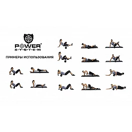 Массажный ролик для фитнеса и аэробики  Power System Fitness Roller PS-4075 Grey (90*15)