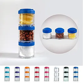 Контейнер спортивный BlenderBottle GoStak 3 Pak Orange (ORIGINAL)