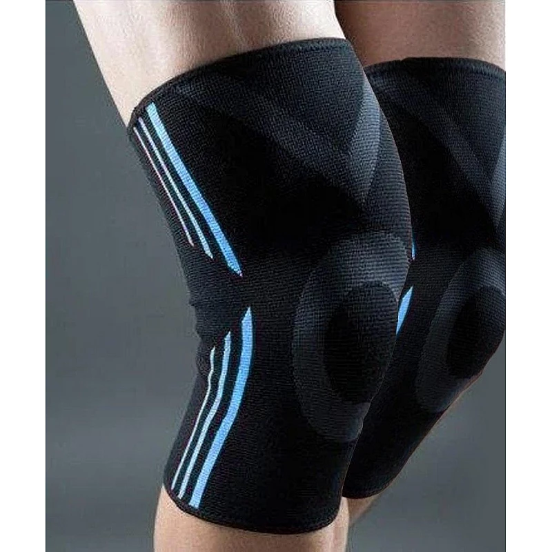 Эластический наколенник Power System Knee Support Evo PS-6021 M Black/Blue фото товару