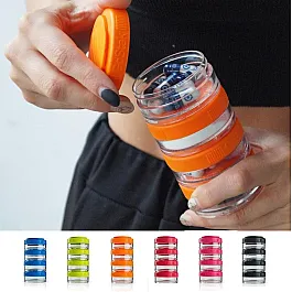 Контейнер спортивный BlenderBottle GoStak 4*40ml Black (ORIGINAL)