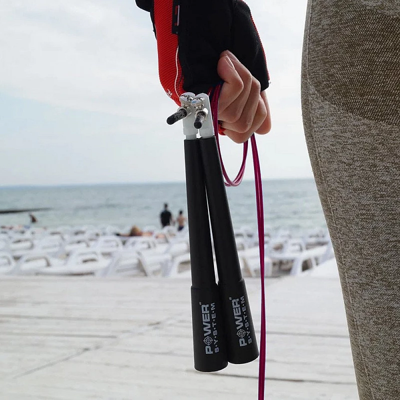 Скоростная скакалка Power System Ultra Speed Rope PS-4033 Red фото товару