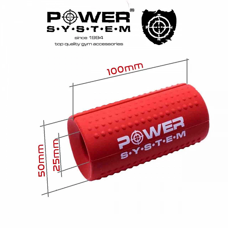 Расширители грифа Power System Max Gripz PS-4057 XL 12*5 см Red (расширитель хвата) 2шт. фото товара