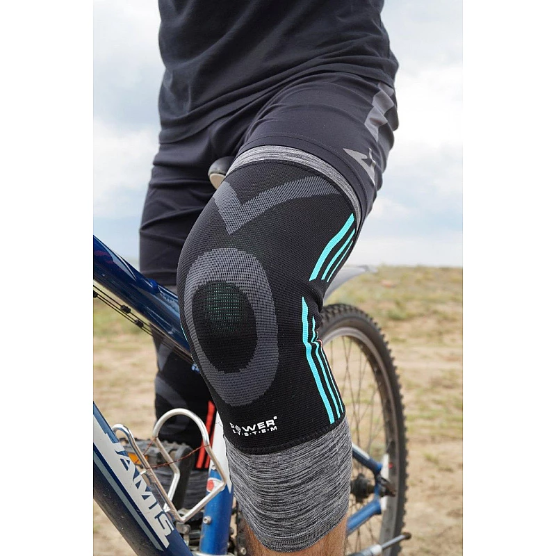 Эластический наколенник Power System Knee Support Evo PS-6021 XL Black/Blue фото товару