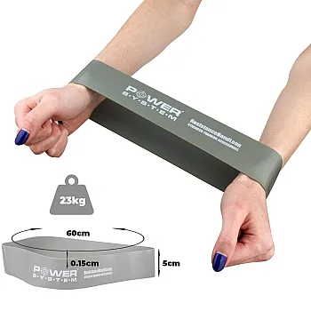 Замкнутая лента-эспандер Power System PS-4063 Flex Loop Grey (сопротивление 23 кг)