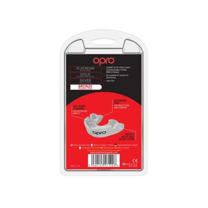 Капа OPRO Junior Bronze White  фото товару