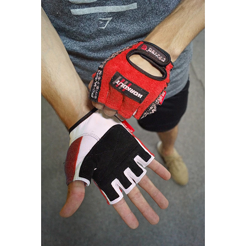 Перчатки для фитнеса и тяжелой атлетики Power System Workout PS-2200 XS Red фото товару
