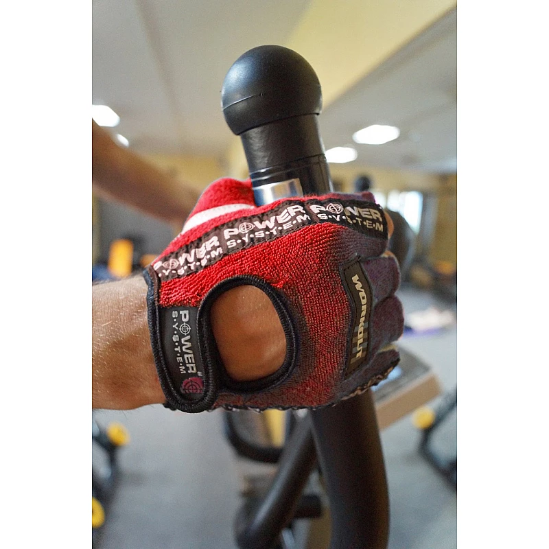 Перчатки для фитнеса и тяжелой атлетики Power System Workout PS-2200 L Red фото товару