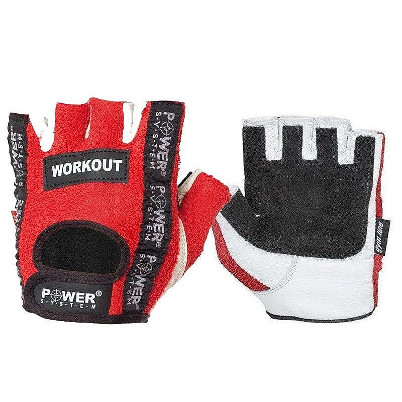 Перчатки для фитнеса и тяжелой атлетики Power System Workout PS-2200 XS Red фото товару