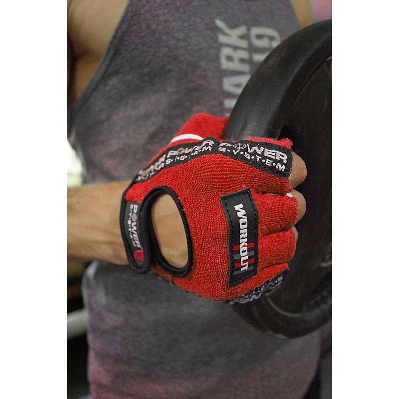 Перчатки для фитнеса и тяжелой атлетики Power System Workout PS-2200 XS Red фото товару