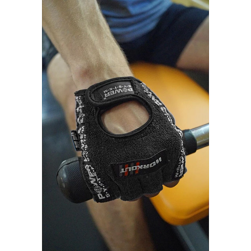 Перчатки для фитнеса и тяжелой атлетики Power System Workout PS-2200 L Black фото товару
