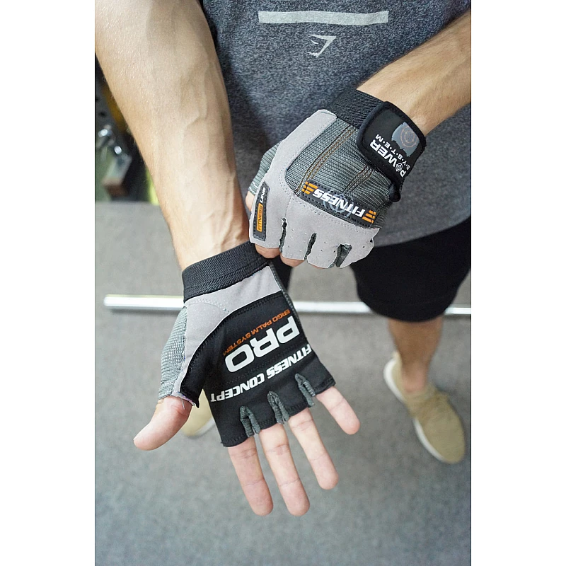 Перчатки для фитнеса и тяжелой атлетики Power System Fitness PS-2300 XXL Grey/White фото товара