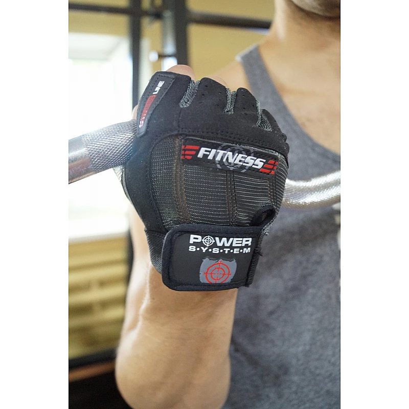 Перчатки для фитнеса и тяжелой атлетики Power System Fitness PS-2300 XXL Grey/Black фото товару