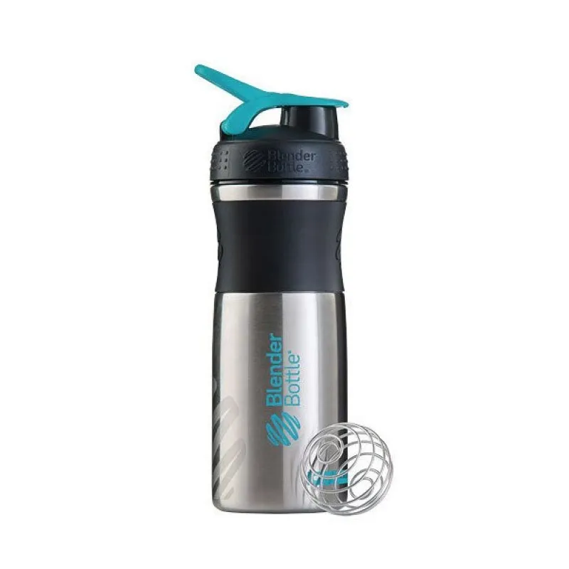 Спортивная бутылка-шейкер BlenderBottle SportMixer Stainless Steel Teal 820мл (из нержавеющей пищевой cтали) фото товара