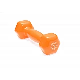 Гантели для фитнеса и аэробики обрезиненные Power System 1 kg PS-4024 Orange (1 шт) фото товара