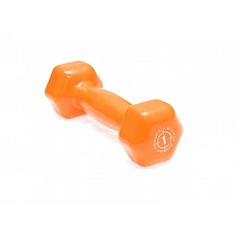 Гантели для фитнеса и аэробики обрезиненные Power System 1 kg PS-4024 Orange (1 шт)