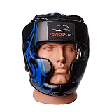 Боксерський шолом тренувальний PowerPlay 3048 Чорно-Синій S фото товару