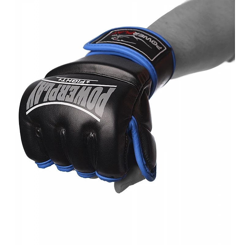 Рукавички для MMA PowerPlay 3058 Чорно-Сині XL фото товару