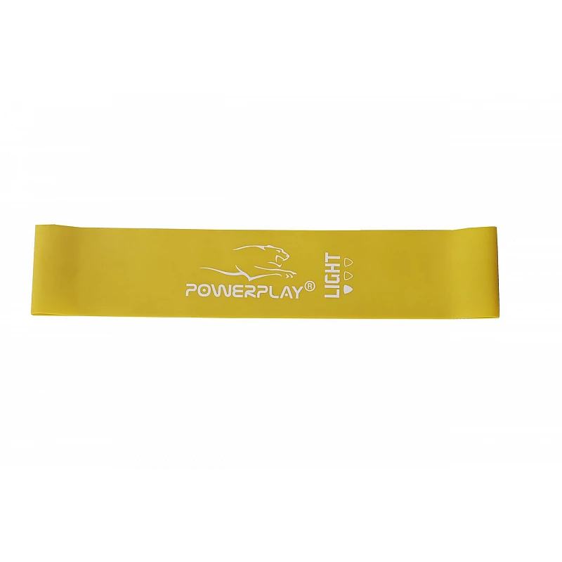 Фітнес резинка PowerPlay 4114 Light Жовта (500*50*0,6мм.)- супротив 4,5кг фото товара