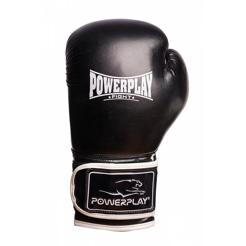 Боксерські рукавиці PowerPlay 3019 Чорні 8 унцій фото товару