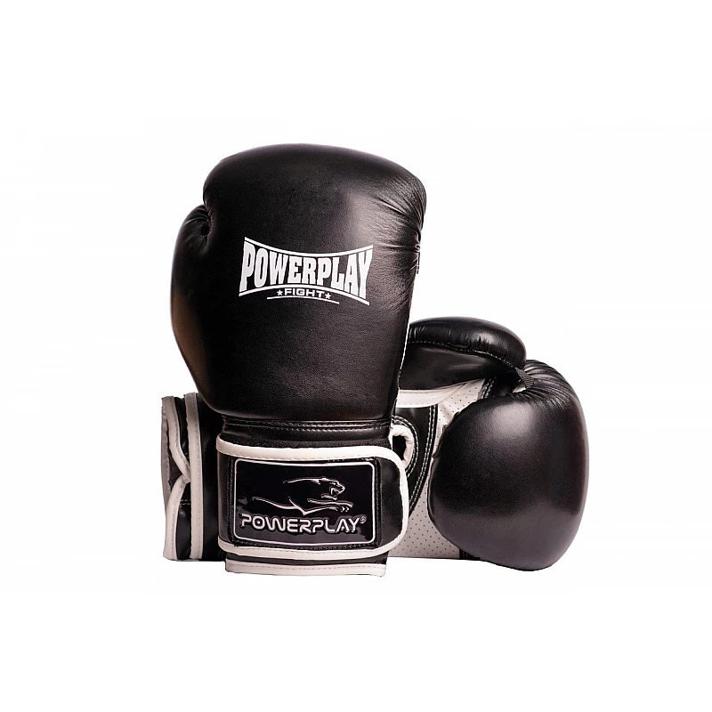 Боксерські рукавиці PowerPlay 3019 Чорні 8 унцій фото товару