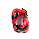 Боксерські рукавиці PowerPlay 3023 Червоно-Чорні [натуральна шкіра] 10 унцій фото товару