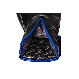 Боксерські рукавиці PowerPlay 3022 Чорно-Сині [натуральна шкіра] 10 унцій фото товара