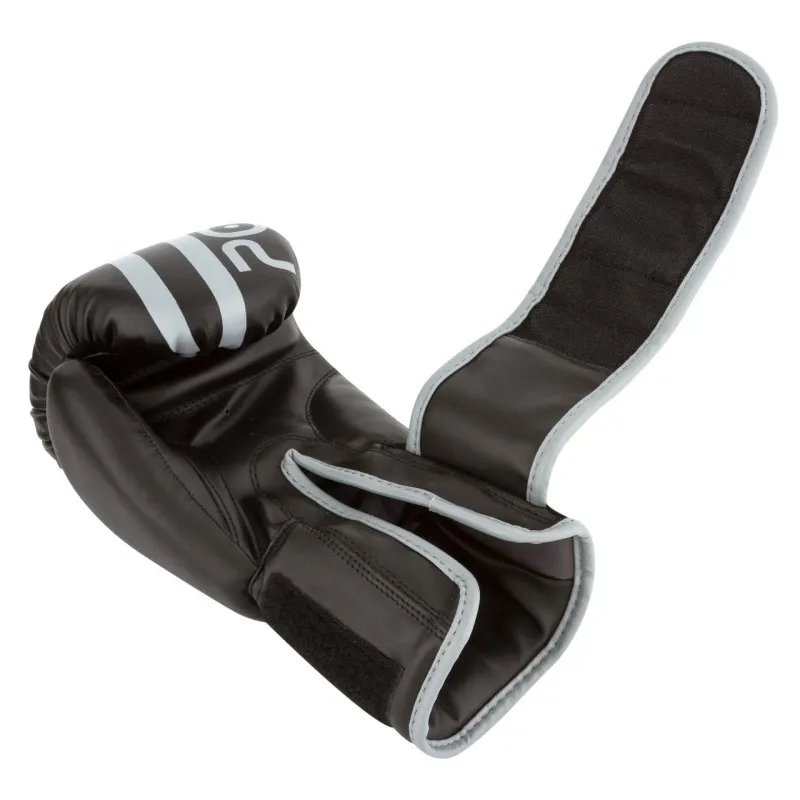 Боксерські рукавиці PowerPlay 3010 Чорно-Сірі 8 унцій фото товара