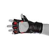 Рукавички для MMA PowerPlay 3053 Чорно-Червоні S/M фото товара