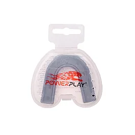 Капа боксерська PowerPlay 3303 SR Чорно-Сіра