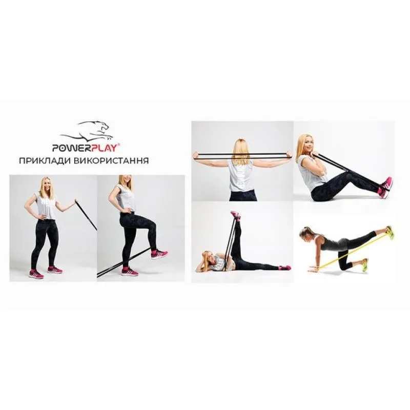 Резина для тренувань PowerPlay 4115 Medium Зелена фото товару