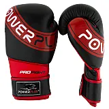 Боксерські рукавиці PowerPlay 3023 A Чорно-Червоні [натуральна шкіра] 10 унцій фото товару