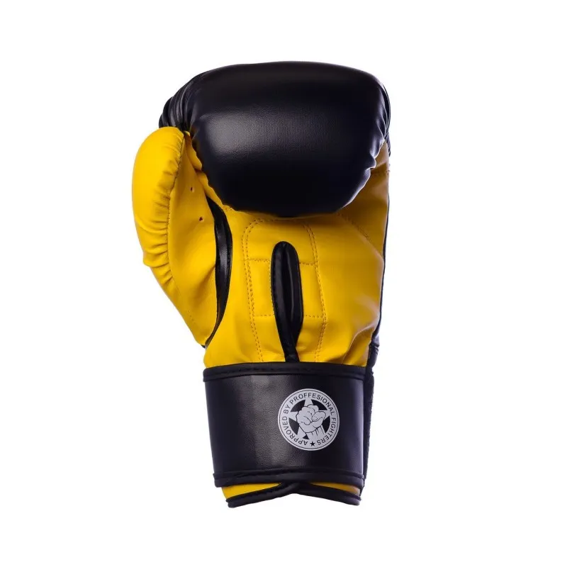Боксерські рукавиці PowerPlay 3002 Чорно-Жовті 10 унцій фото товару