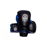 Боксерські рукавиці PowerPlay 3002 Чорно-Сині 10 унцій фото товару