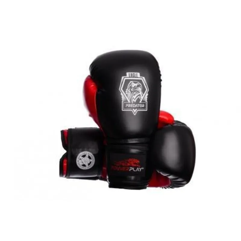 Боксерські рукавиці PowerPlay 3002 Чорно-Червоні 10 унцій фото товару