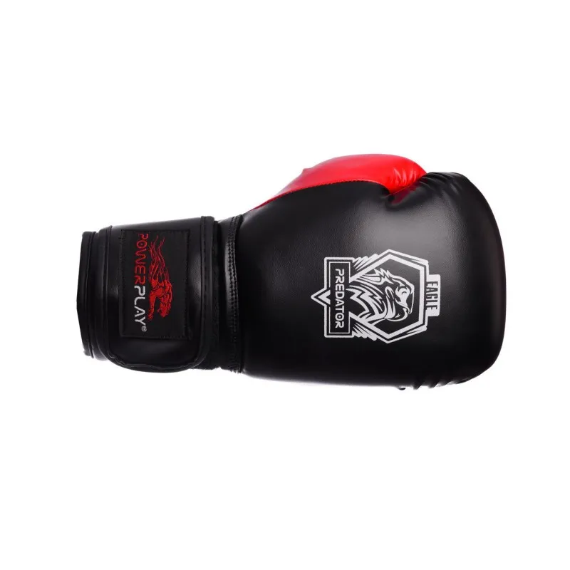 Боксерські рукавиці PowerPlay 3002 Чорно-Червоні 10 унцій фото товару