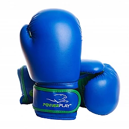 Боксерські рукавиці PowerPlay 3004 JR Синьо-Зелені 8 унцій