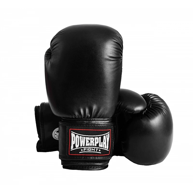 Боксерські рукавиці PowerPlay 3004 Чорні 14 унцій фото товару