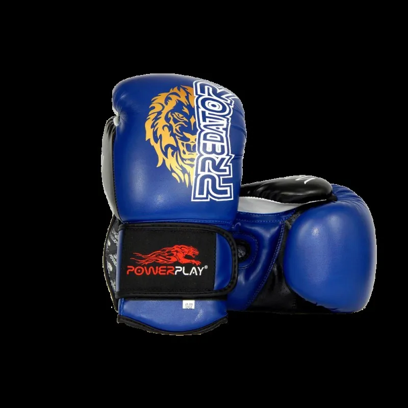 Боксерські рукавиці PowerPlay 3006 Сині 14 унцій фото товару