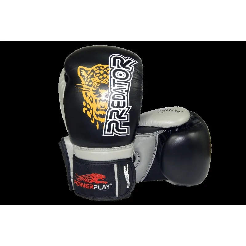 Боксерські рукавиці PowerPlay 3008 Чорні 16 унцій фото товару