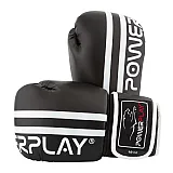 Боксерські рукавиці PowerPlay 3010 Чорно-Білі 10 унцій фото товару