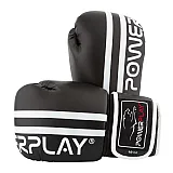 Боксерські рукавиці PowerPlay 3010 Чорно-Білі 16 унцій фото товару