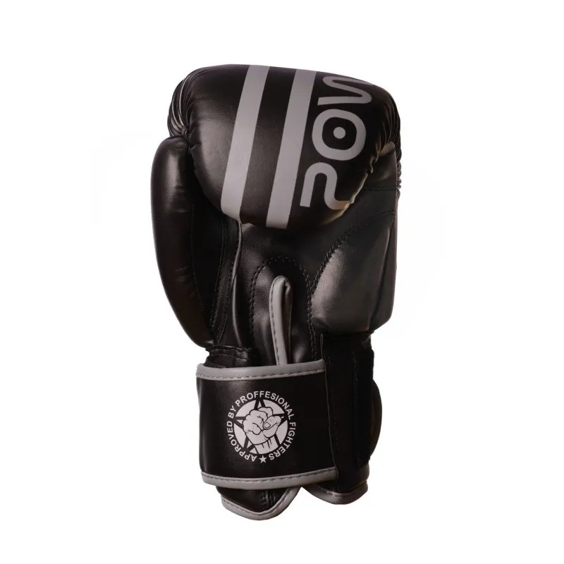 Боксерські рукавиці PowerPlay 3010 Чорно-Сірі 10 унцій фото товару