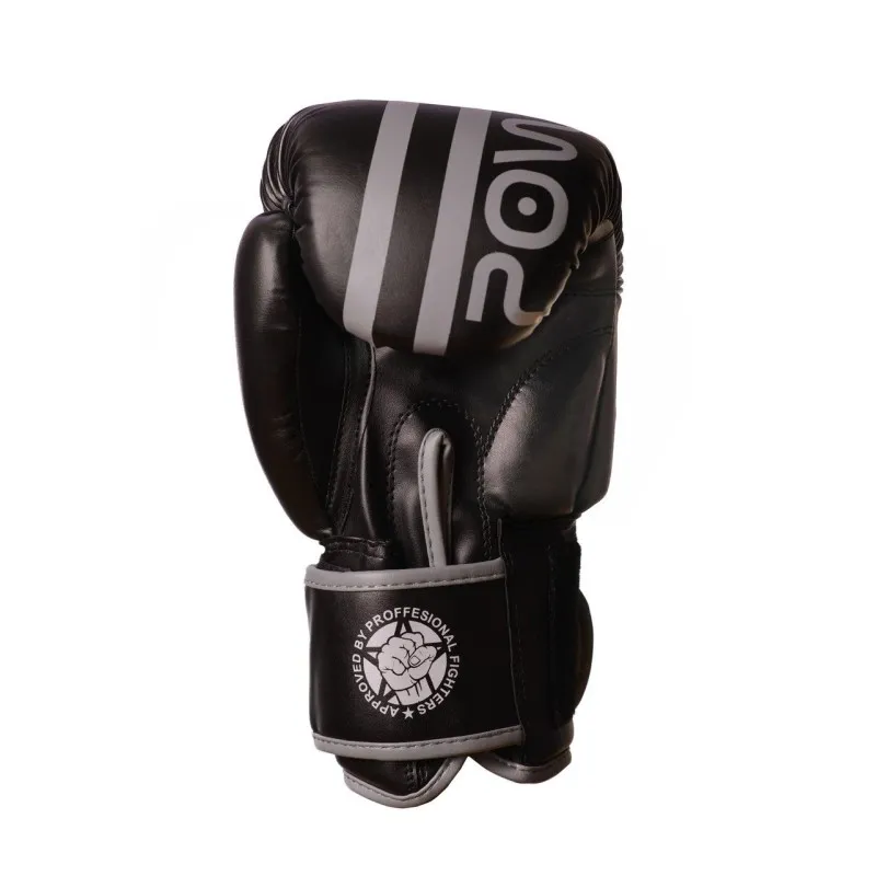 Боксерські рукавиці PowerPlay 3010 Чорно-Сірі 12 унцій фото товара