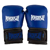Боксерські рукавиці PowerPlay 3015 Сині [натуральна шкіра] 12 унцій фото товару