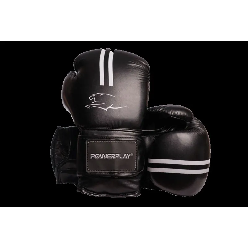 Боксерські рукавиці PowerPlay 3016 Чорно-Білі 10 унцій фото товара